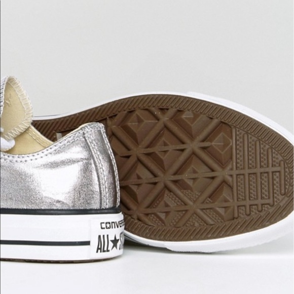Converse - Silver Metallic All Star Sneakers - Picture 3 of 8